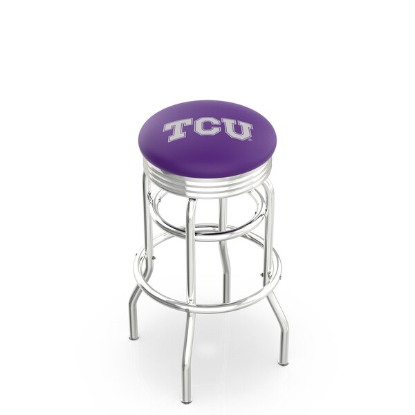 Holland Bar Stool Co 30" Chrome 2-Ring TCU Swivel Bar Stool, Accent Ring - L7C3C30TEXCHR