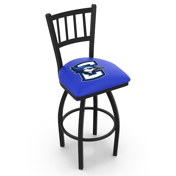 Holland Bar Stool Co 25" Blk Wrinkle Creighton Swivel Bar Stool, Jailhouse Back - L01825CRGHTN