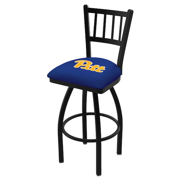 Holland Bar Stool Co 25" Blk Wrinkle Penn State Swivel Bar Stool, Ladder Back - L01836PITTSB