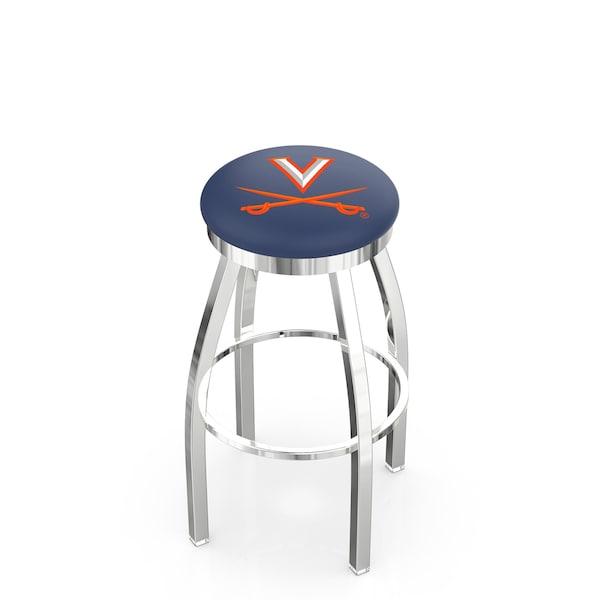 Holland Bar Stool Co 30" Chrome Virginia Swivel Bar Stool, Accent Ring - L8C2C30VRGNIA