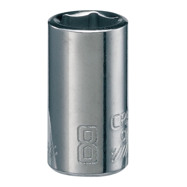 Craftsman Sockets, 1/4" Drive 8mm 6 Point Shallow - CMMT43504