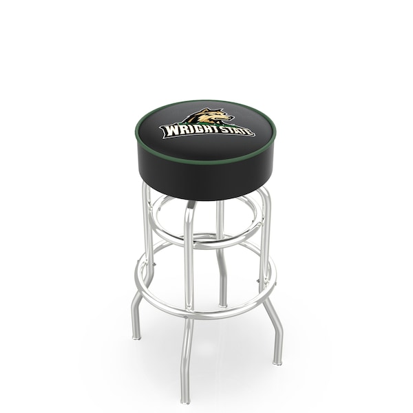 Holland Bar Stool Co 30" Wright State Cushion Seat, 2-Ring Chrome Swivel Bar Stool - L7C130WRTSTU