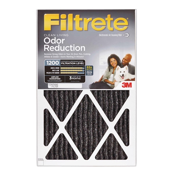 B & K 14x25x1 Pleated Air Filter, MERV 11, 0.3 microns - HOME04-4