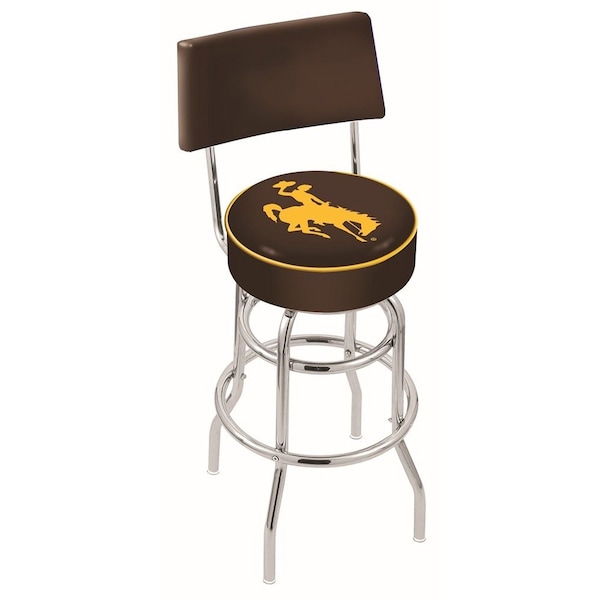 Holland Bar Stool Co 30" Chrome 2-Ring Wyoming Swivel Bar Stool, Back - L7C430WYMNG