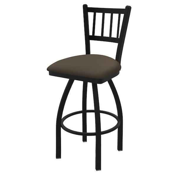 Holland Bar Stool Co 30" Swivel Bar Stool, Black Wrinkle, Canter Earth Seat - 81030BW006