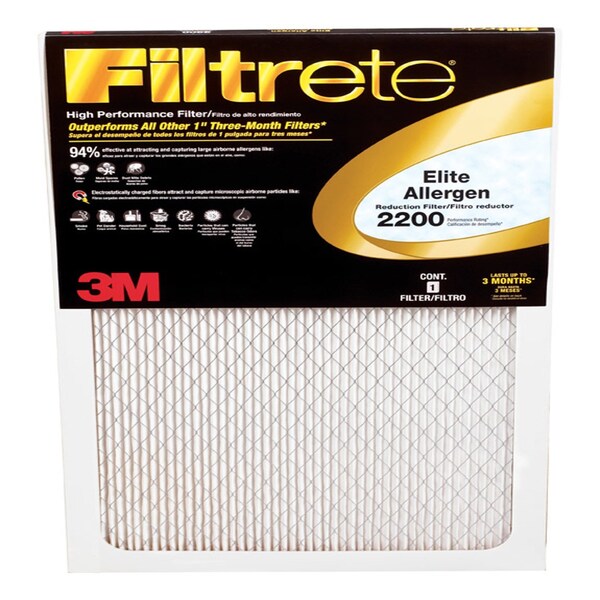 3M Filtrete 16 in. W X 20 in. H X 1 in. D Polypropylene 13 MERV Pleated Allergen Air Filter 1 pk - EA00DC-6