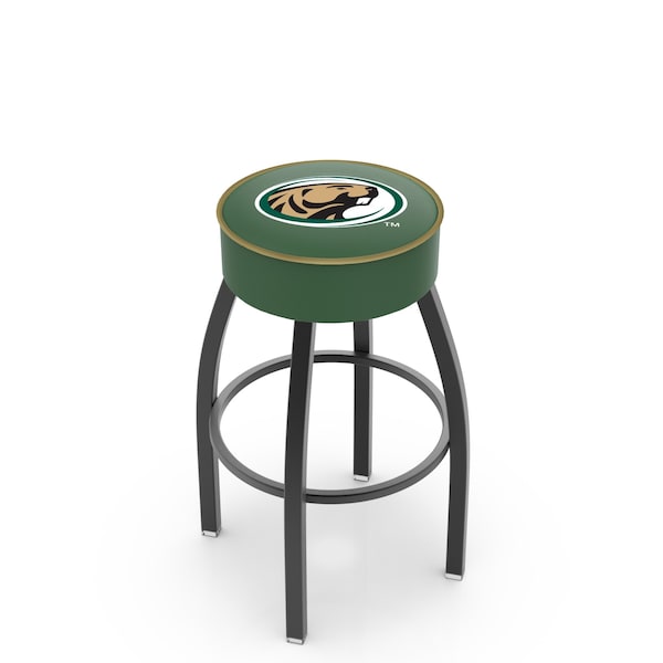 Holland Bar Stool Co 25" 4" Bemidji State Cushion Seat, Blk Wrinkle Base Swivel Bar Stool - L8B125BMIJST