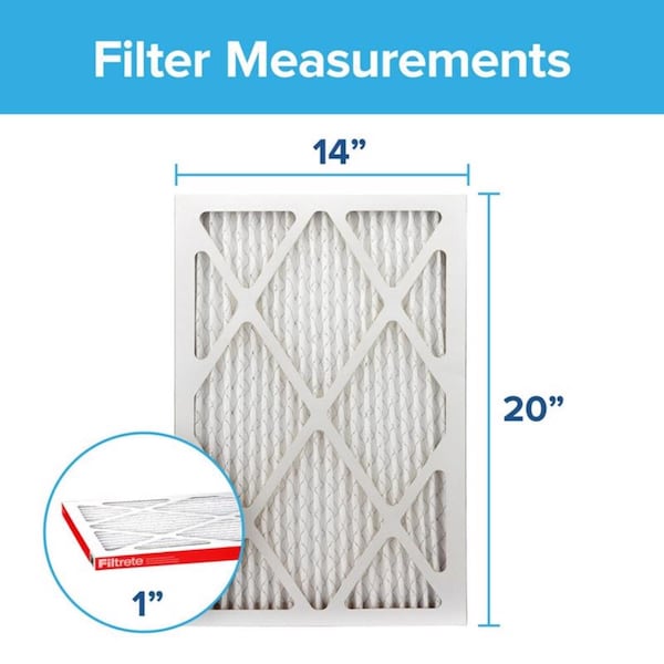 3M Filtrete Pleated Air Filter, MERV 11, 2 PK - 9805-2PK-HDW