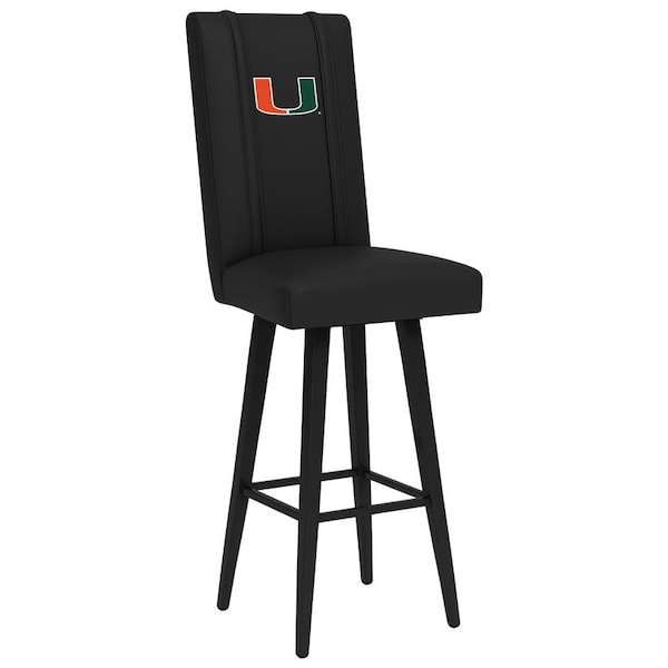 Dreamseat Swivel Bar Stool 2000 with Miami Hurricanes Logo - XZ2000BSSBLK-PSCOL12110