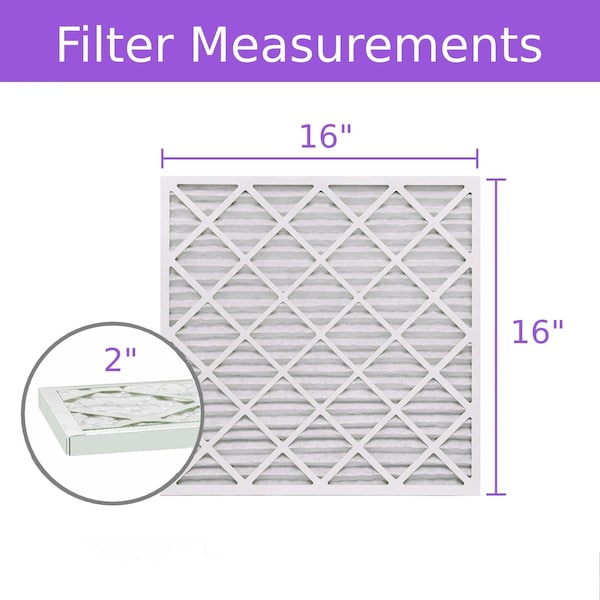 Purolator 16x25x1 Pleated Air Filter, MERV 8, 6 PK - 16X25X1X1 DM (6 PACK)