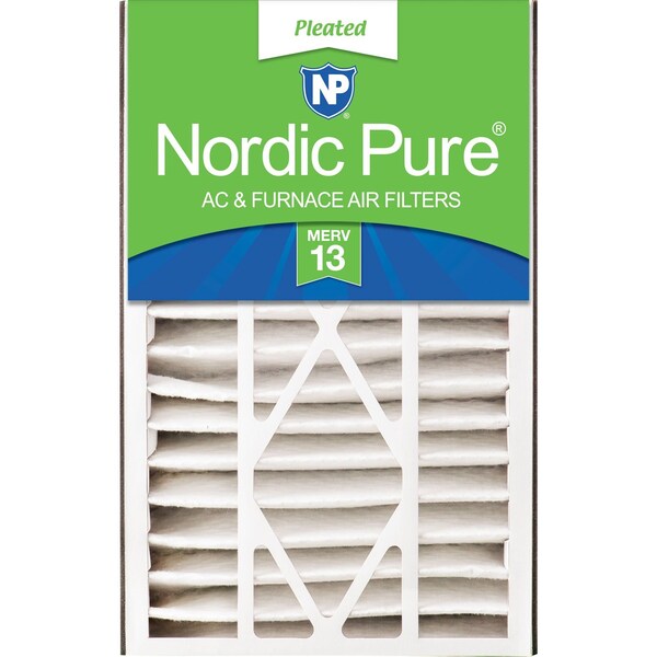 Nordic Pure 16x25x5 Pleated Air Filter, High Capacity, Electrostatically Charged Synthetic Media, MERV 13 - 16X25X5ABM13-1