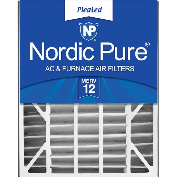 Nordic Pure 20x25x5 Pleated Air Filter, High Capacity, Electrostatically Charged Synthetic Media, MERV 12 - 20X25X5ABM12-1