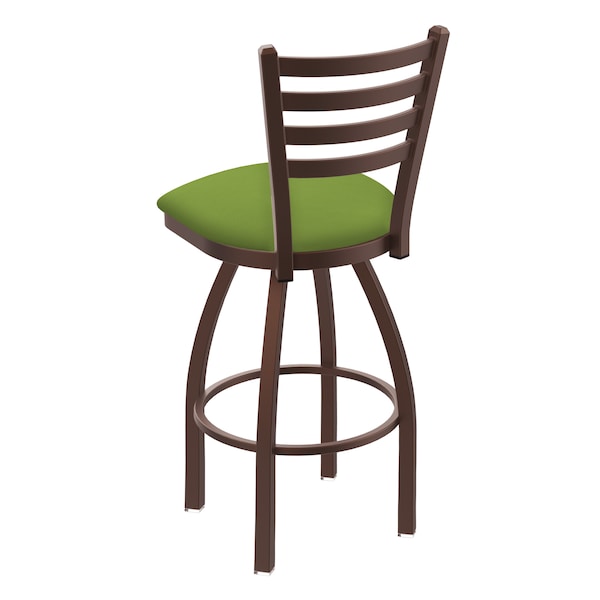 Holland Bar Stool Co 30" Swivel Bar Stool, Bronze Finish, Canter Kiwi Green Seat - 41030BZ009