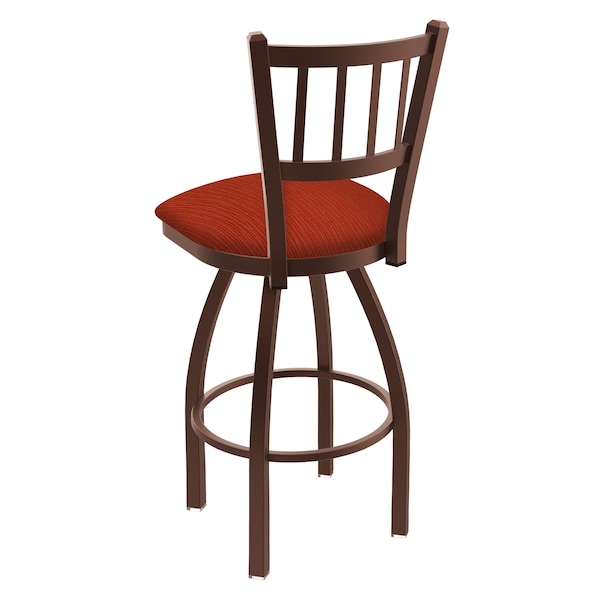 Holland Bar Stool Co 30" Swivel Bar Stool, Bronze Finish, Graph Poppy Seat - 81030BZ021