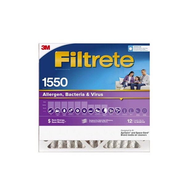 3M 20x20x4 Filtrete Pleated Air Filter, Polyester, MERV 12 - NDP02-4IN-4