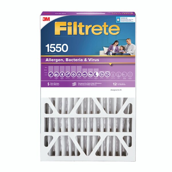 3M 20x20x4 Filtrete Pleated Air Filter, Polyester, MERV 12 - NDP02-4IN-4