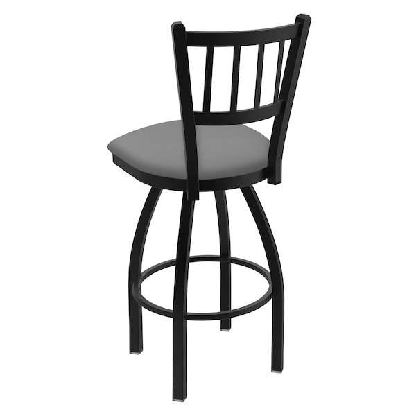 Holland Bar Stool Co 30" Swivel Bar Stool, Black Wrinkle, Canter Grey Seat - 81030BW007