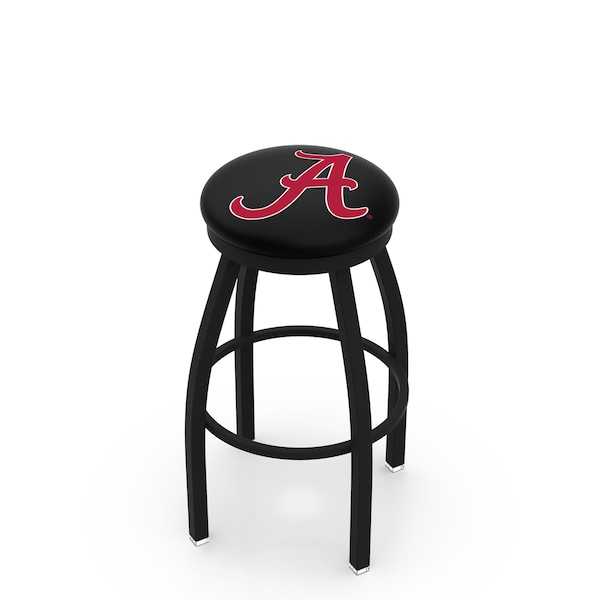 Holland Bar Stool Co 25" Blk Wrinkle Alabama Swivel Bar Stool, Accent Ring - L8B2B25AL-A