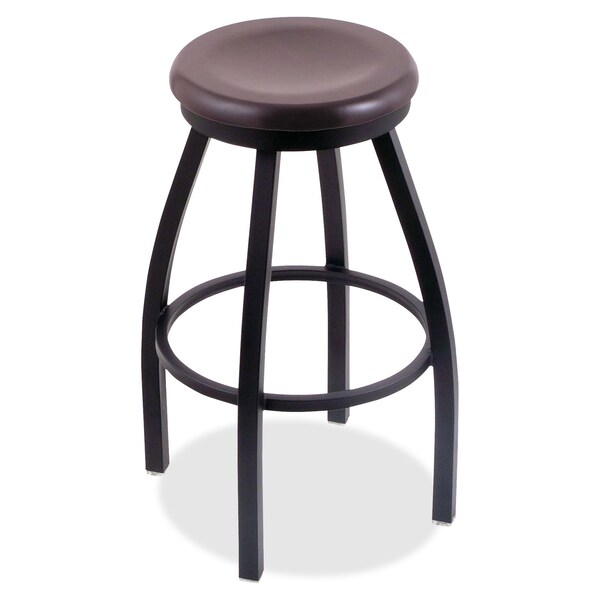 Holland Bar Stool Co 30" Swivel Bar Stool, Black Wrinkle, Dark Cherry Maple Seat - 80230BWDCMPL
