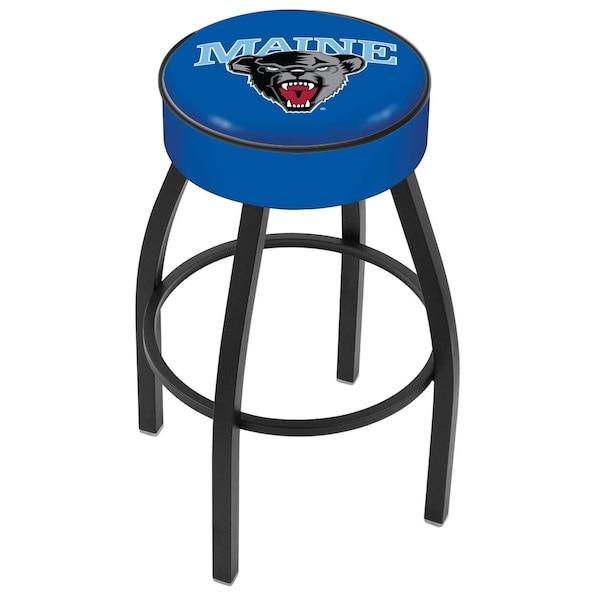 Holland Bar Stool Co 30" 4" Maine Cushion Seat, Blk Wrinkle Base Swivel Bar Stool - L8B130MAINEU