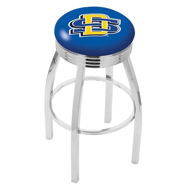 Holland Bar Stool Co 30" Chrome South Dakota State Swivel Bar Stool, Accent Ring - L8C3C30SDAKST
