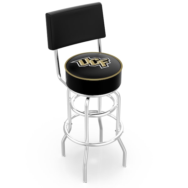 Holland Bar Stool Co 25" Chrome 2-Ring Central Florida Swivel Bar Stool, Back - L7C425CENFLA