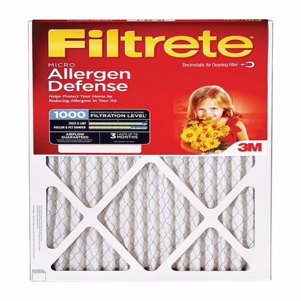 3M 12x12x1 Allergen Defense Pleated Air Filter, MERV 11 - 9810DC-6