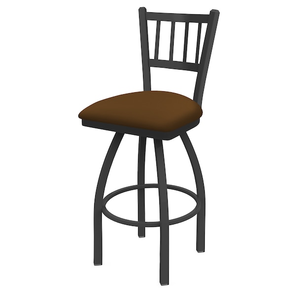 Holland Bar Stool Co 30" Swivel Bar Stool, Pewter Finish, Canter Thatch Seat - 81030PW001