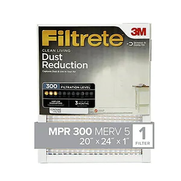 Filtrete Dust Reduction Pleated Air Filter, 20x24x1 - 326-4