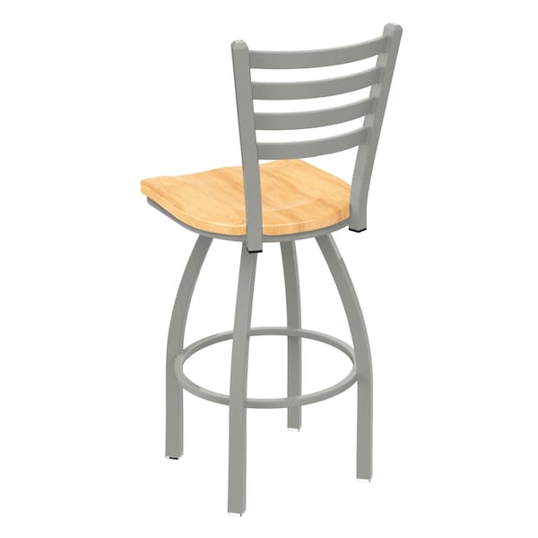 Holland Bar Stool Co 30" Swivel Bar Stool, Nickel Finish, Nat Maple Seat - 41030ANNATMPL