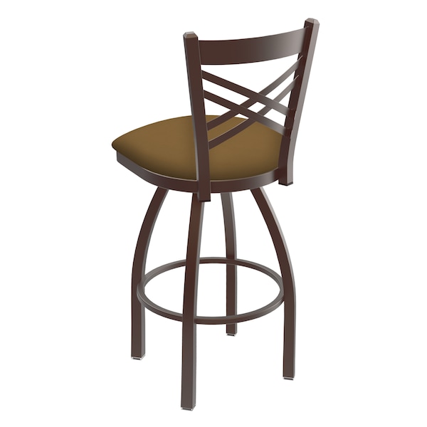 Holland Bar Stool Co 30" Swivel Bar Stool, Bronze Finish, Canter Saddle Seat - 82030BZ012