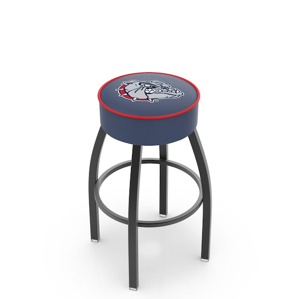 Holland Bar Stool Co 25" 4" Gonzaga Cushion Seat, Blk Wrinkle Base Swivel Bar Stool - L8B125GONZGA