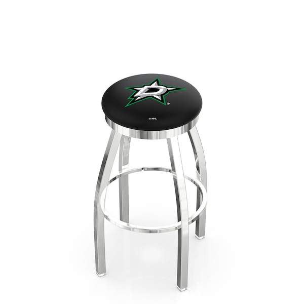Holland Bar Stool Co 25" Chrome Dallas Stars Swivel Bar Stool, Accent Ring - L8C2C25DALSTA