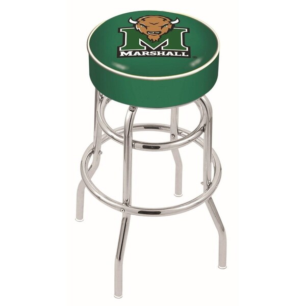 Holland Bar Stool Co 30" 4" Marshall Cushion Seat, Double-Ring Chrome Swivel Bar Stool - L7C130MRSHLL