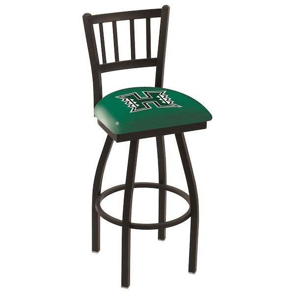 Holland Bar Stool Co 30" Blk Wrinkle Hawaii Swivel Bar Stool, Jailhouse Back - L01830HAWAII