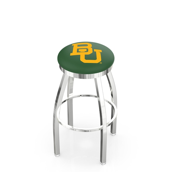 Holland Bar Stool Co 25" Chrome Baylor Swivel Bar Stool, Accent Ring - L8C2C25BAYLOR