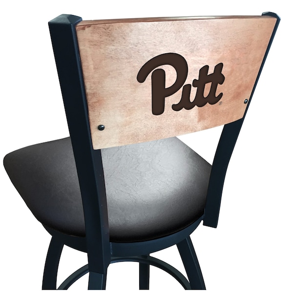 Holland Bar Stool Co 30" Blk Wrinkle Penn State Swivel Bar Stool, Ladder Back - L03825BWMEDMPLAPITTSBBLKVINYL