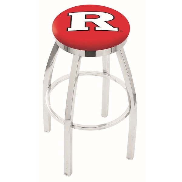 Holland Bar Stool Co 25" Chrome Rutgers Swivel Bar Stool, Accent Ring - L8C2C25RUTGER