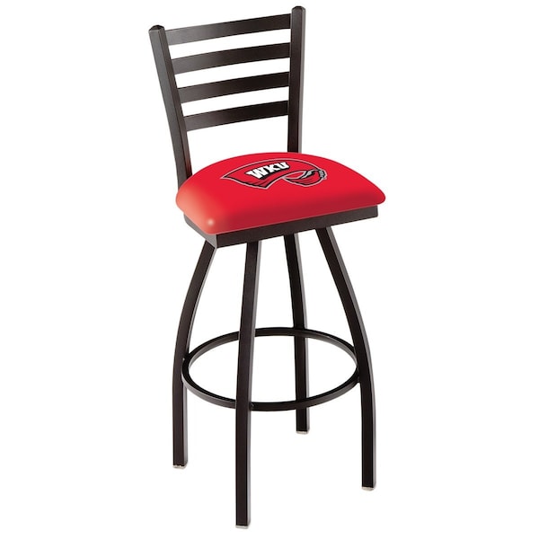 Holland Bar Stool Co 30" Blk Wrinkle Western Kentucky Swivel Bar Stool, Ladder Back - L01430WESTKY