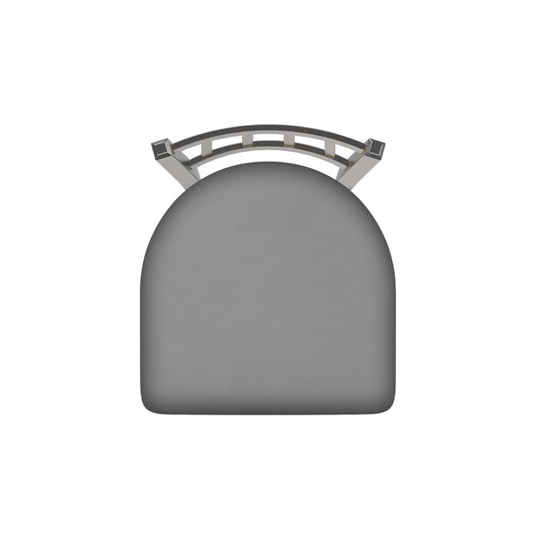 Holland Bar Stool Co 810 Contessa Stainless Steel 36in Swivel Bar Stool with Canter Folkstone Grey Seat - 81036SS007