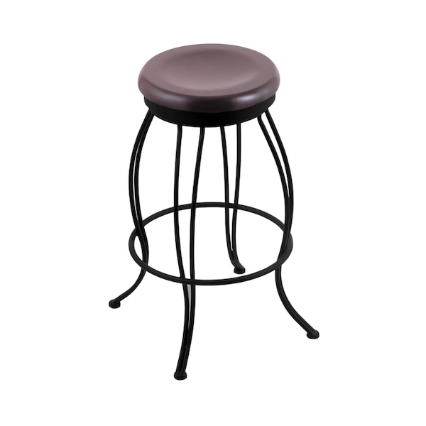 Holland Bar Stool Co 30" Swivel Bar Stool, Black Wrinkle, Dark Cherry Maple Seat - 300030BWDCMPL