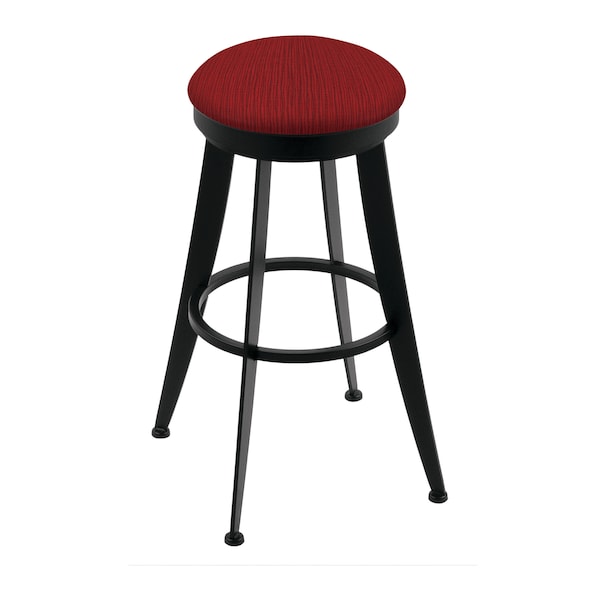 Holland Bar Stool Co Laser 30" Swivel Bar Stool, Black Wrinkle, Graph Ruby Seat - 90030BW016