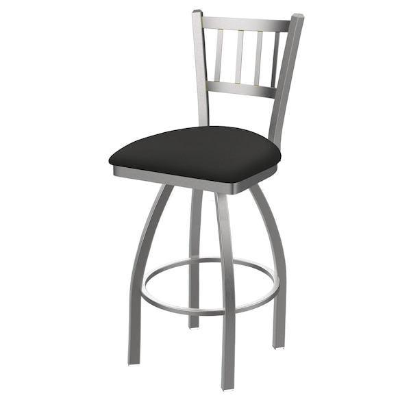 Holland Bar Stool Co 810 Contessa Stainless Steel 36in Swivel Bar Stool with Canter Iron Seat - 81036SS008