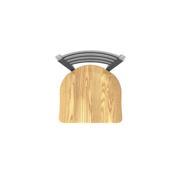 Holland Bar Stool Co 410 Jackie Stainless Steel 36in Swivel Bar Stool with Natural Oak Seat - 41036SSNATOAK