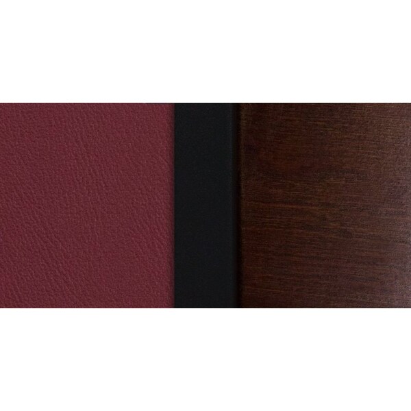 Flash Furniture Slat Stool, Blk/Walnut, Burgundy Vnyl Sea - XU-DG-6H1B-WAL-BAR-BURV-GG