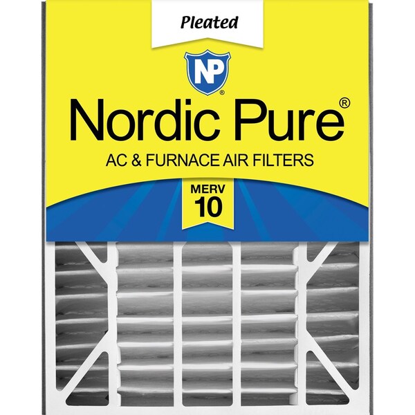 Nordic Pure 20x25x5 Pleated Air Filter, High Capacity, Electrostatically Charged Synthetic Media, MERV 10 - 20X25X5ABM10-1
