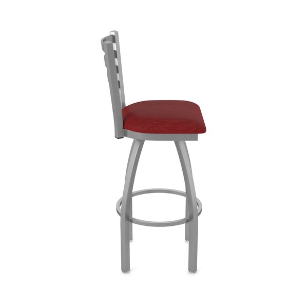 Holland Bar Stool Co 410 Jackie Stainless Steel 36in Swivel Bar Stool with Graph Ruby Seat - 41036SS016
