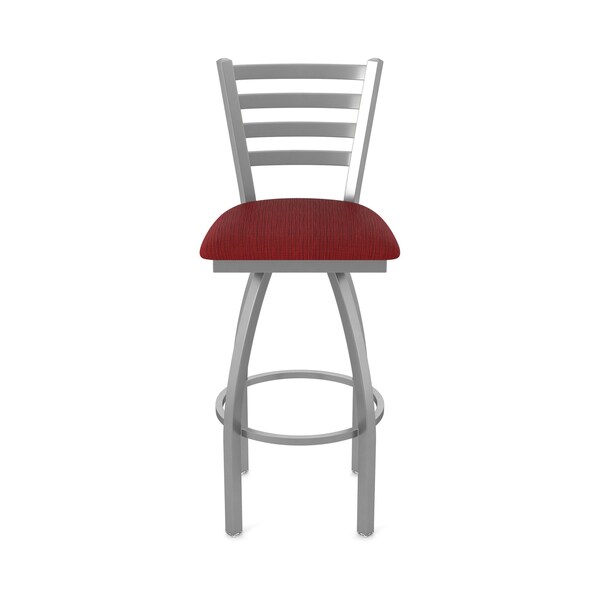 Holland Bar Stool Co 410 Jackie Stainless Steel 36in Swivel Bar Stool with Graph Ruby Seat - 41036SS016