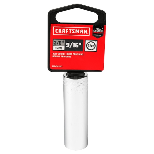 Craftsman Sockets, 9/16" S x 3/8" Drive S SAE 12 P - CMMT43313