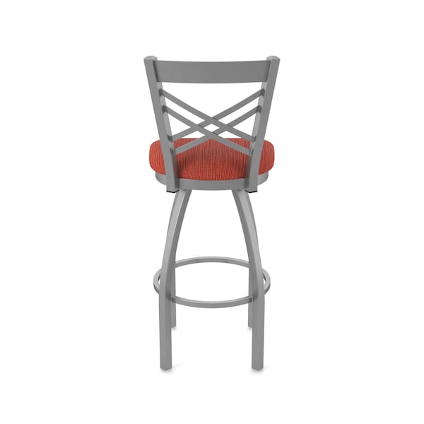 Holland Bar Stool Co 820 Catalina Stainless Steel 36in Swivel Bar Stool with Graph Poppy Seat - 82036SS021